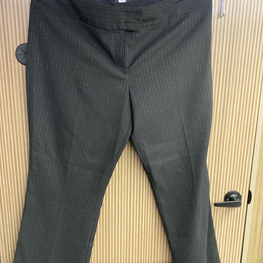 Black Pants with Silver Pinstripe